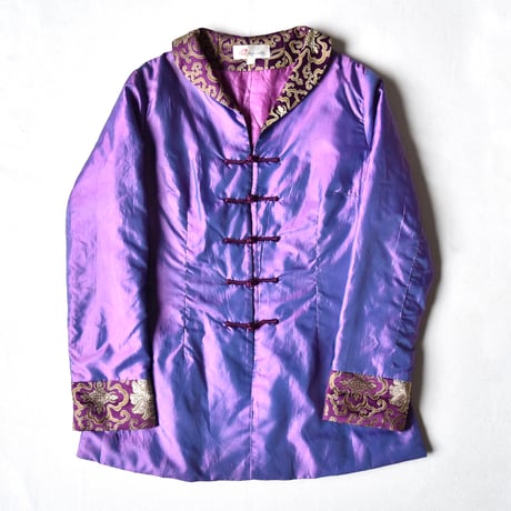 サテン 刺繍 チャイナジャケット / satin embroidery china jacket