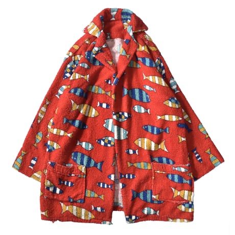 魚柄 パイル ジャケット / fish pattern pile jacket