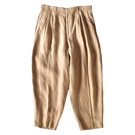 ビンテージ ワイド テーパード リネンパンツ / vintage wide tapered linen pants
