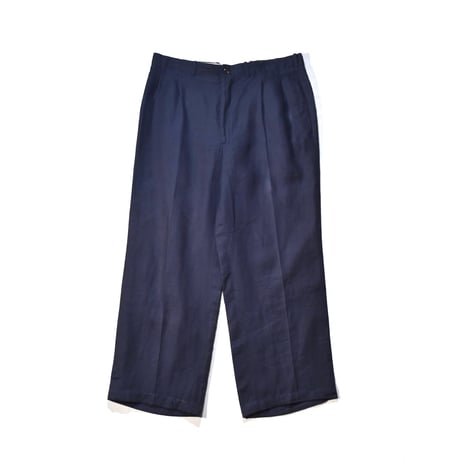 ユーロ タック リネン スラックス / euro tacked linen slacks