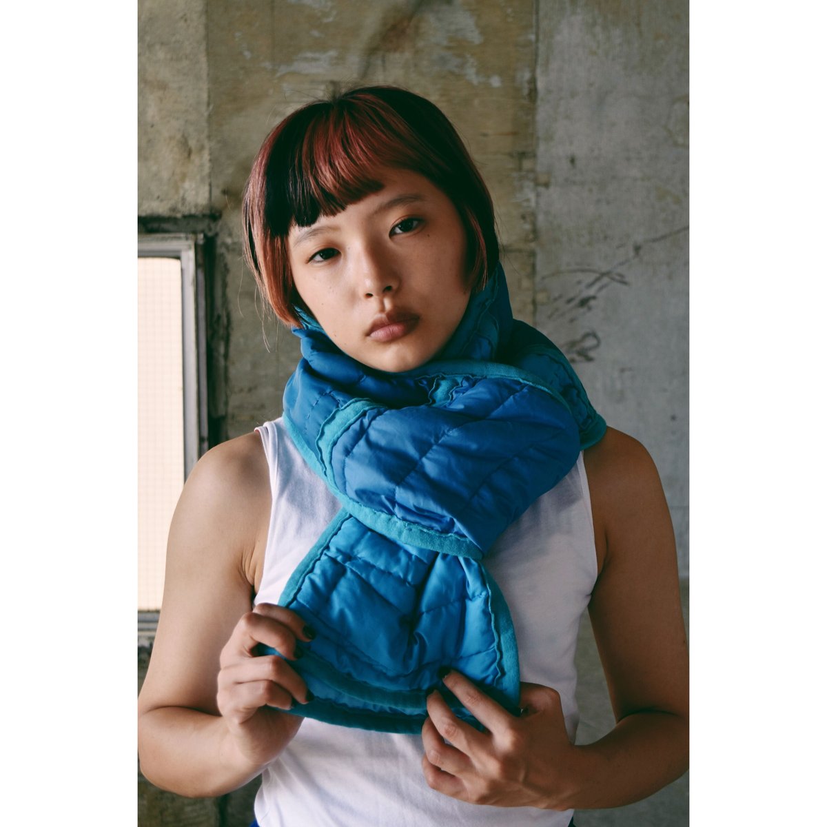 希少品 極美品 パタゴニア×ALABAMA CHANIN ダウンマフラーブラック