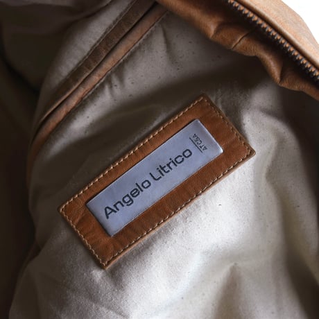 アンジェロ・リトリコ サークル ラムレザー ライダースジャケット / "angelo litrico" circle lamb leather riders jacket