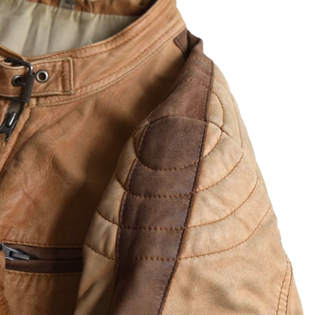 アンジェロ・リトリコ サークル ラムレザー ライダースジャケット / "angelo litrico" circle lamb leather riders jacket
