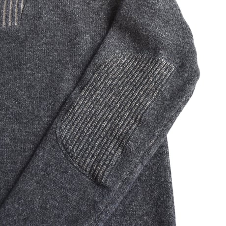 ハーフジップ デザイン ウール ニット / half zip design wool knit