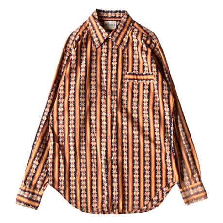 ビンテージ 総柄 ストライプ シャツ / vintage all pattern stripe shirt