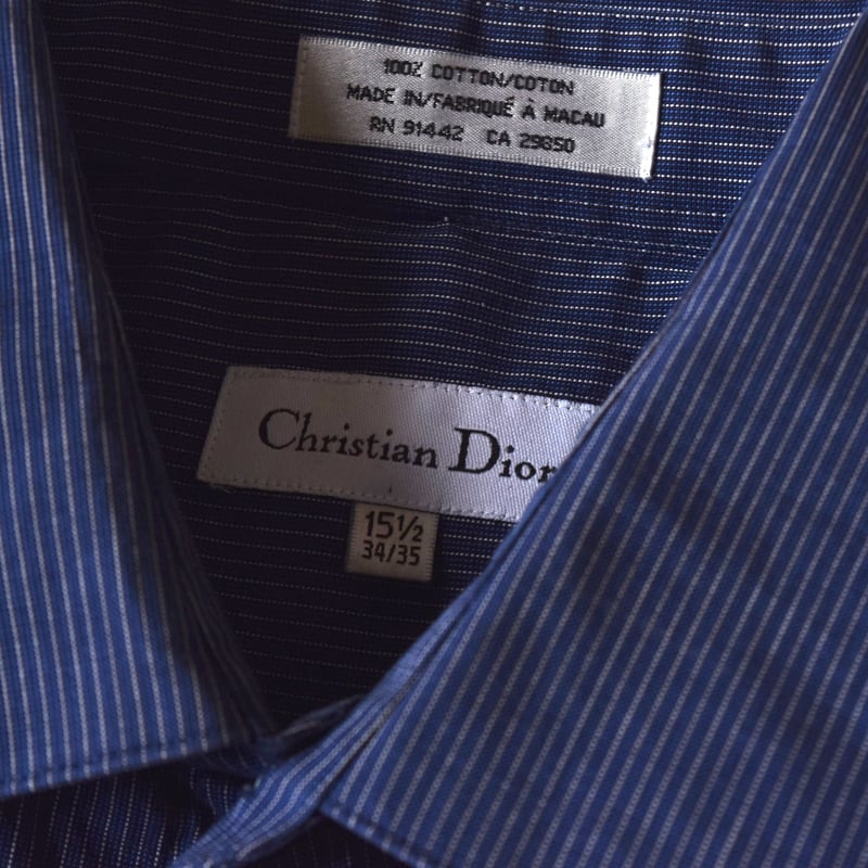 vintage Dior ストライプシャツワンピース