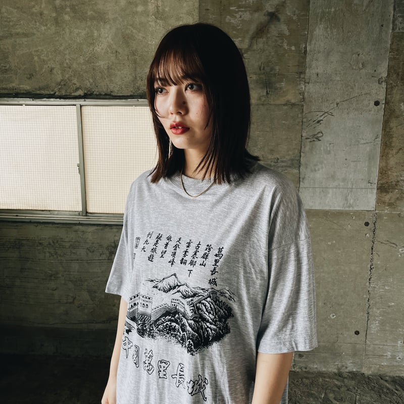 4274超レア　万里の長城　Tシャツ　XL　大きめ　グラフィック　フォトT 4274超レア万里の長城TシャツXL大きめグラフィックフォトT