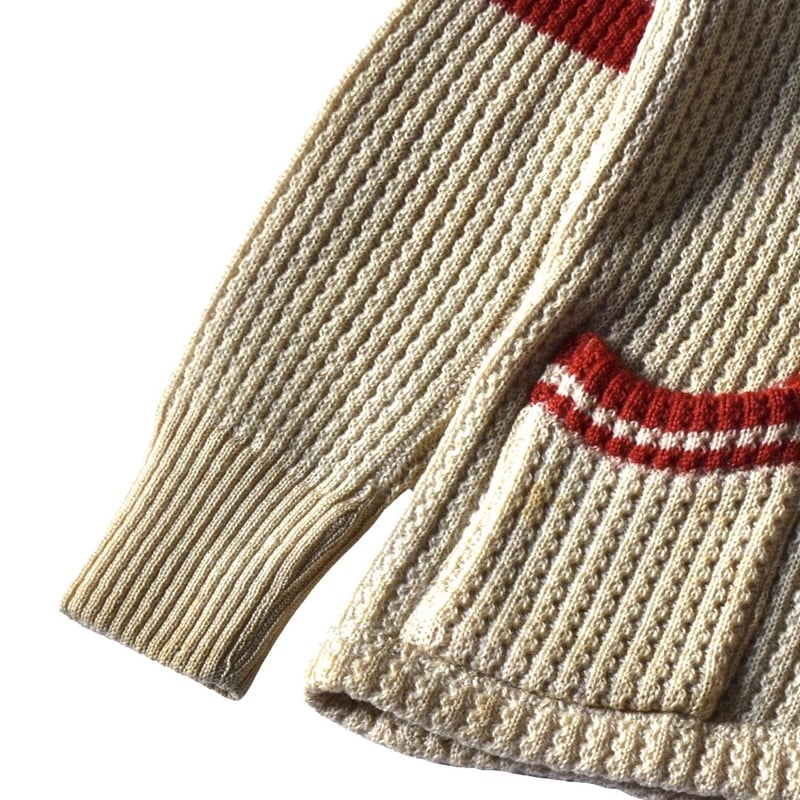 ヴィンテージ1930年代ショールカラーローゲージニット