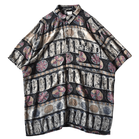 総柄 レーヨン シャツ / all pattern rayon shirt