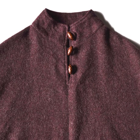 スタンドカラー ウールポンチョ / stand collar wool poncho