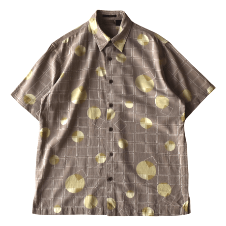 総柄 シルク 半袖シャツ / all pattern silk half sleeve shirt