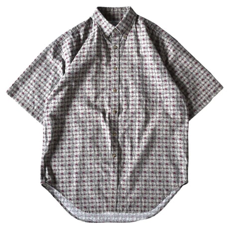 総柄 半袖 ボタンダウン シャツ / all pattern half sleeve shirt