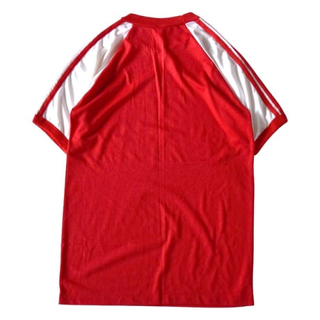 アディダス ビンテージ プリント ラグラン リンガーネックT / "adidas" vintage print raglan ringer neck T-shirt