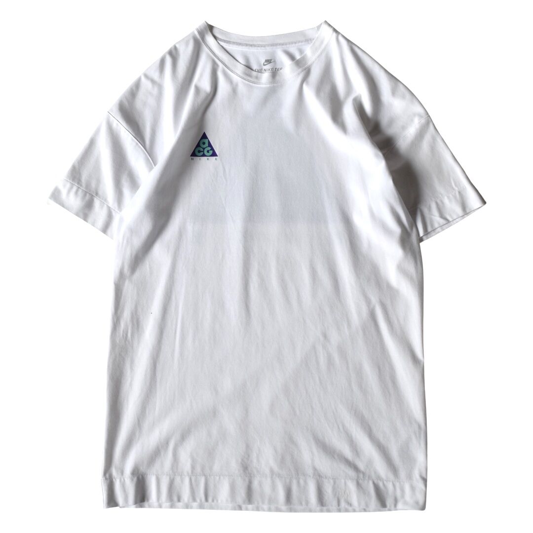 Tシャツ/カットソー(半袖/袖なし) トップスNIKE ACG☆ビッグロゴプリント☆ジャージ素材☆身幅62cmルーズTシャツ ...