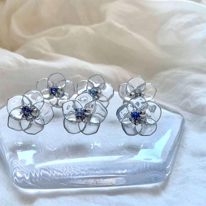 アレルギー対応 flower pierce or earring | s-handmadeSTORE