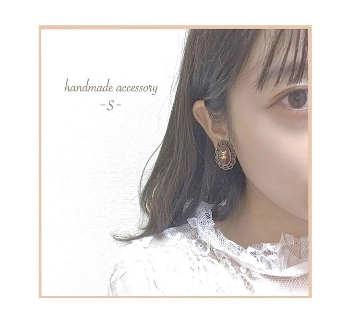 アンティーク薔薇 ピアスorイヤリング | s-handmadeSTORE