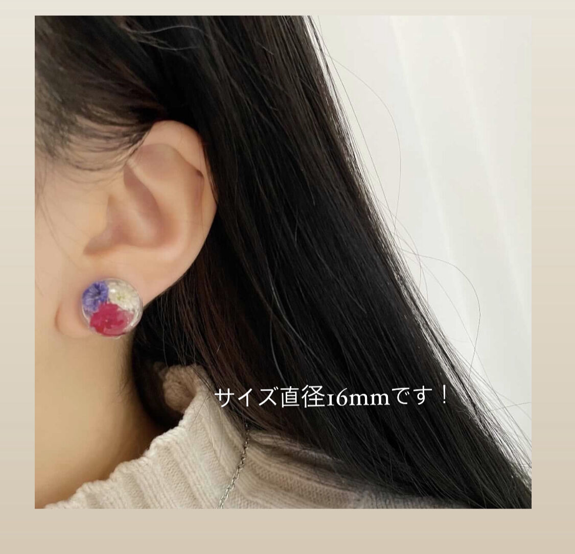 【再入荷】 かすみ草 累計販売5,000個突破 ピアスorイヤリング s | ピアス