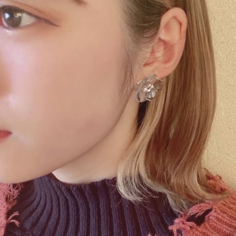 アレルギー対応　flower  pierce or earring