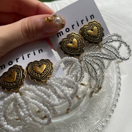 vintage heart x ribbon ୨୧˖*