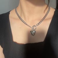 silver heart necklace