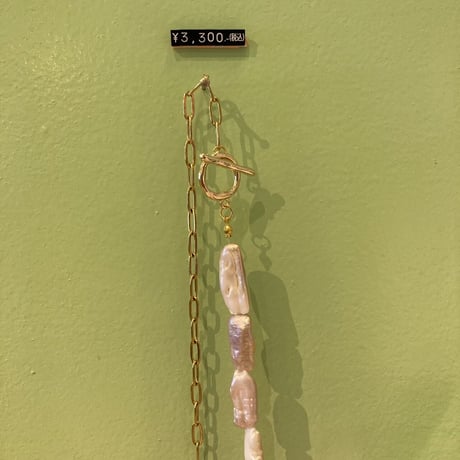 pink perl necklace