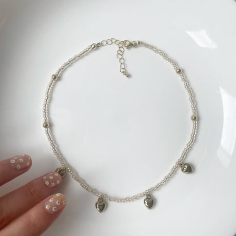heart beads necklace