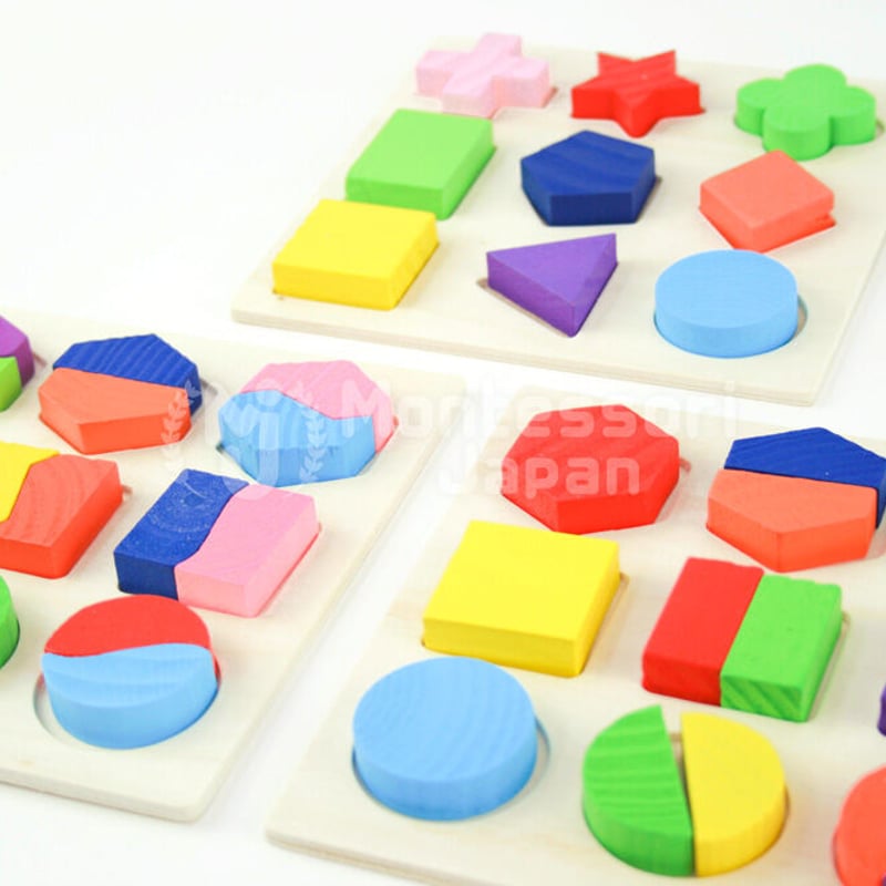 木のおもちゃ 知育玩具 積み木 型はめ 形合わせ パズル | Montessori Japan