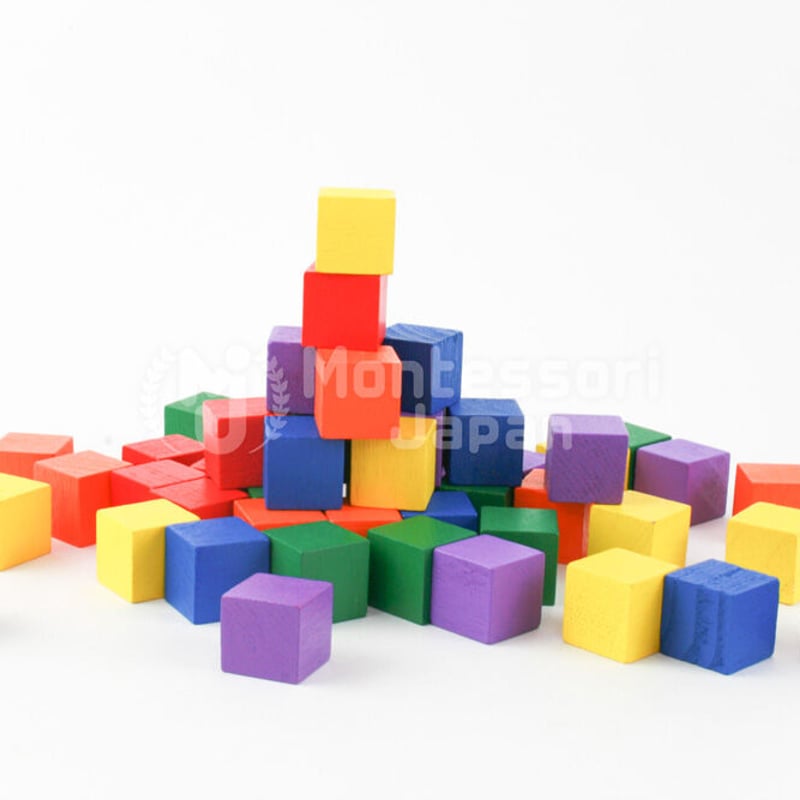 木のおもちゃ 知育玩具 キューブブロック | Montessori Japan