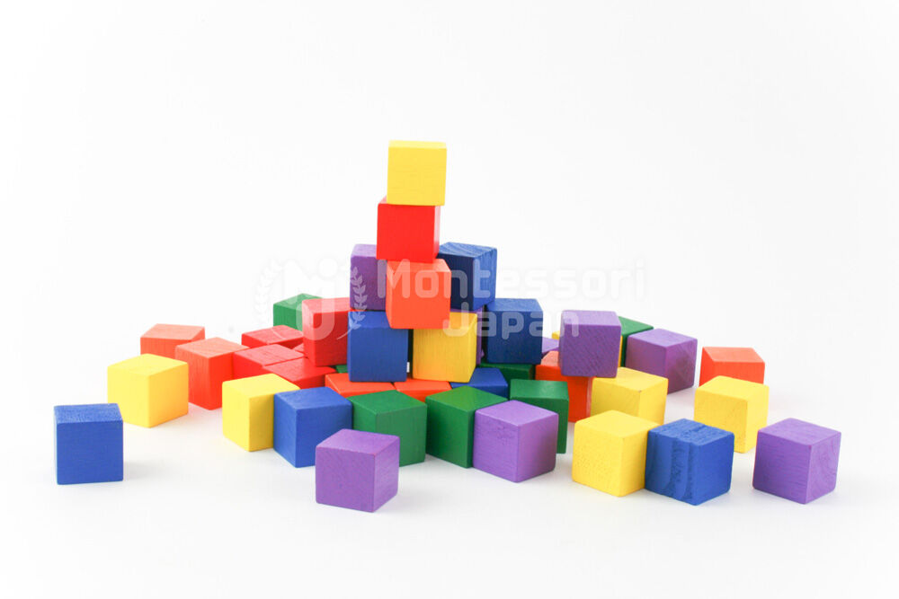 木のおもちゃ 知育玩具 キューブブロック | Montessori Japan