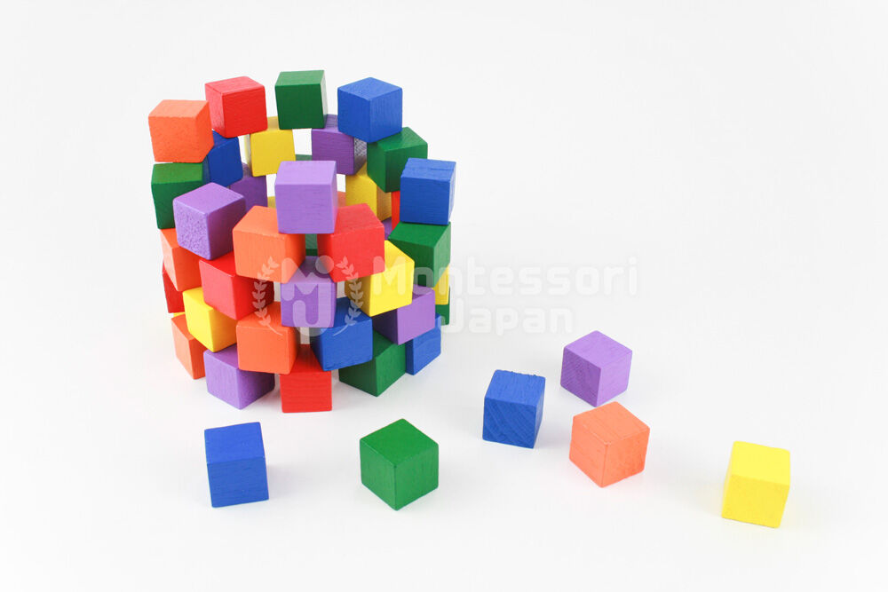 木のおもちゃ 知育玩具 キューブブロック | Montessori Japan