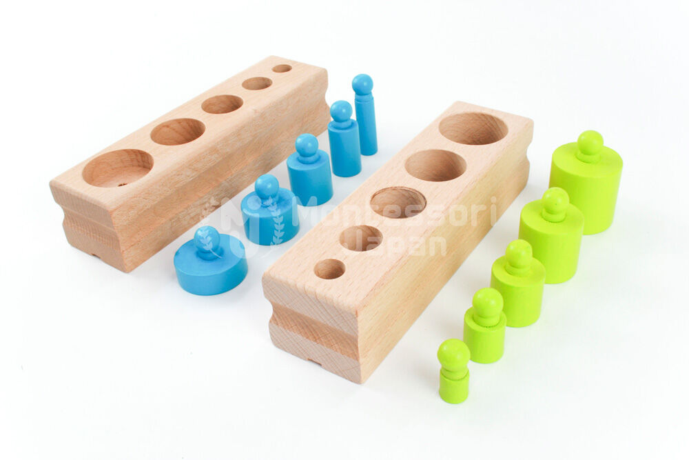 モンテッソーリ　知育玩具　色付き円柱　 Montessori モンテッソーリ 知育玩具 色付き円柱 - メルカリ