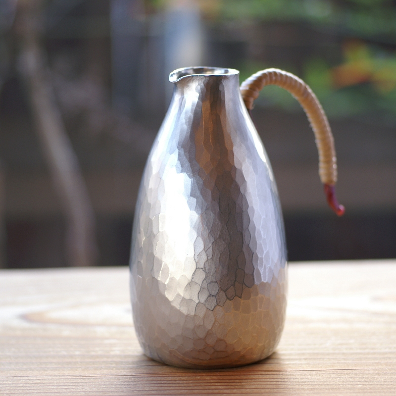 手作り錫器 錫ちろり細口徳利形 小 酒器【プレゼント】【日本酒
