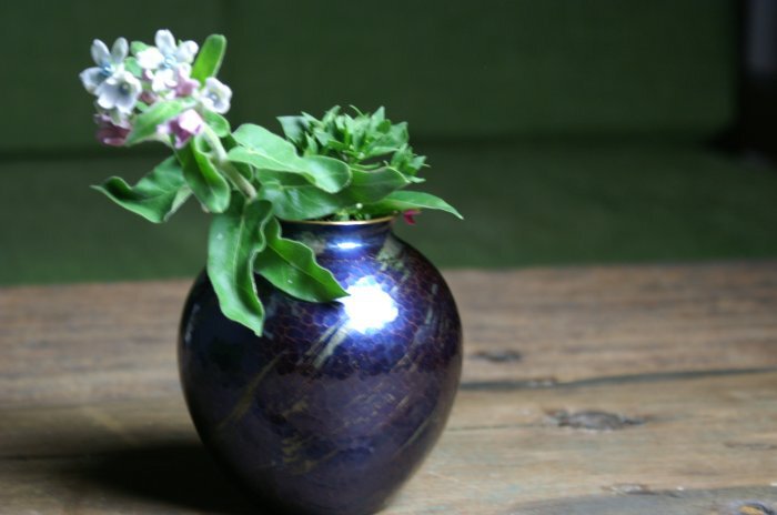 花瓶 風紋 丸形 一輪挿し 花器 銅製 工芸品 鍛造 手づくり 花瓶 風紋 丸形 一輪挿し 花器 銅製 工芸品 鍛造 手づくり