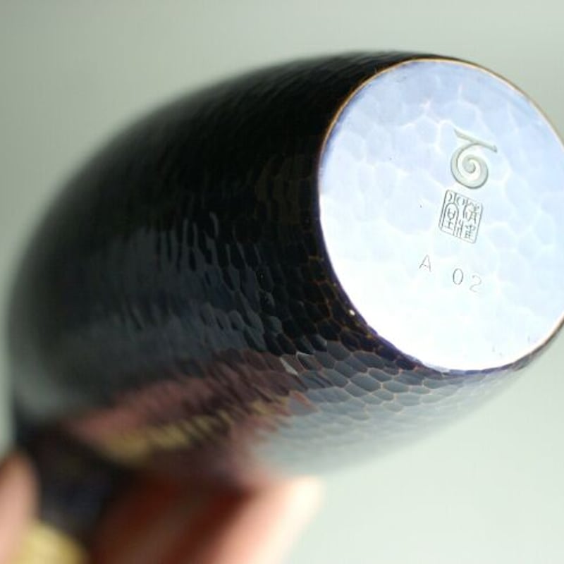 ちろり 銅器 青藍色 内錫 百年物語 手作り 酒器【日本酒】【亮