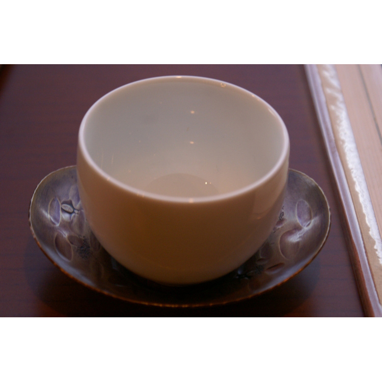 手づくり銅器 茶托 生地色 小判形 5枚セット 茶器【工芸ギフト