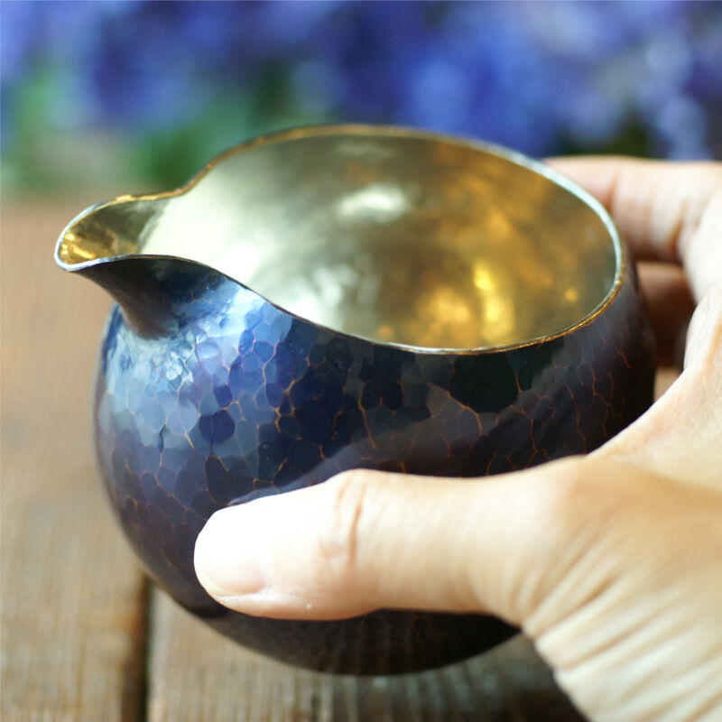 迫力のある片口　手彫り　くり抜き　酒器 楽天市場】片口酒器 290cc つばめ工房 プラチナブルー酒器 徳利 冷酒