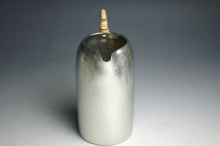 手作り錫器 錫ちろり 口出し 高形（320cc） 酒器 プレゼント 日本酒 御