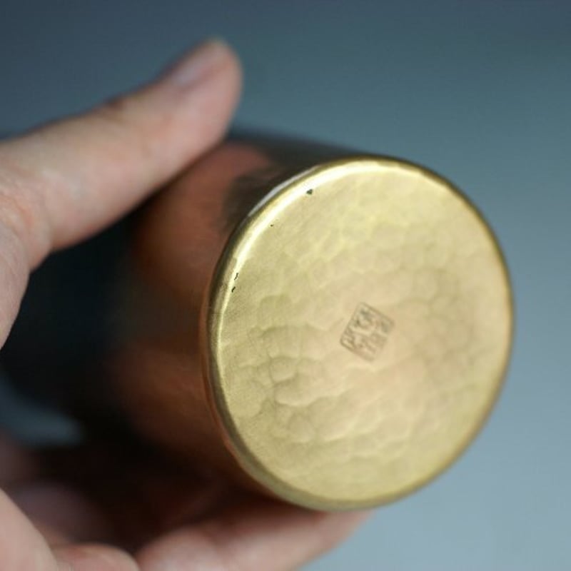 花瓶 茜色 巻線 一輪挿 小さい 花器 銅製 工芸品 鍛造 手づくり