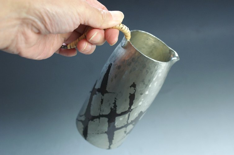 銅ちろり（チロリ）錫被 格子文 酒器【日本酒】【逸品ギフト