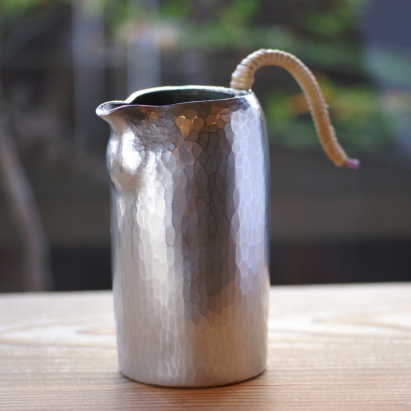 手作り錫器 錫ちろり 口出し 高形（320cc） 酒器 プレゼント 日本酒 御