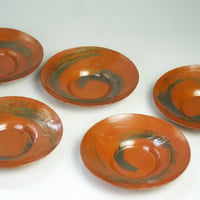 手作り銅器 茶托 玉露 小判形 こがね色 5枚セット 茶器 | 鎌倉清雅堂