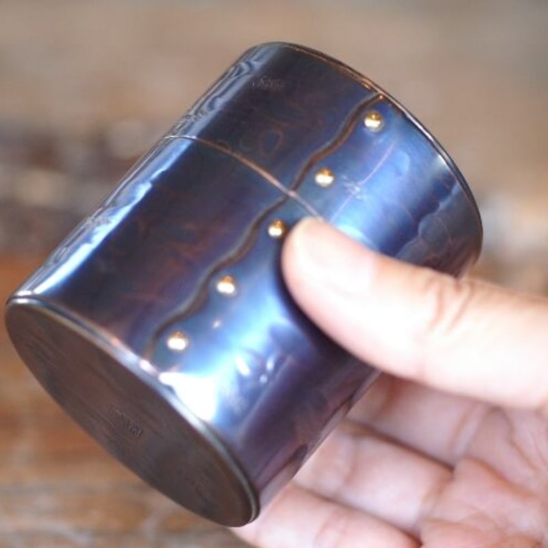 茶筒 銅 手づくり 茶入 紫銅色 50g入用 茶器 工芸品 鍛造 茶筒 銅 手づくり 茶入 紫銅色 50g入用 茶器 工芸品 鍛造