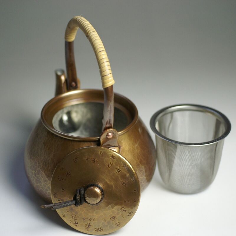 手作り銅器 急須 生地色丸形 茶器 | 鎌倉清雅堂