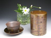 茶筒 生地色 四半斤 茶器【工芸ギフト】 工芸品 鍛造 おしゃれ 日本製