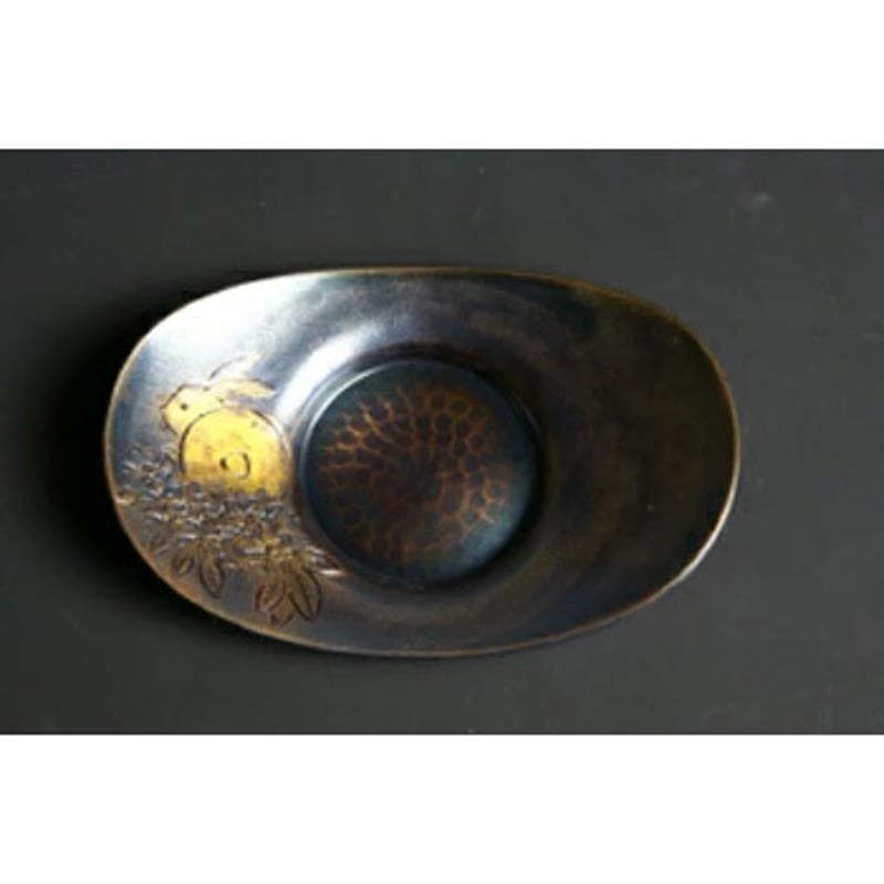 玉川堂 鎚起 茶托 5枚 玉川堂】茶托 5枚セット 木箱付き