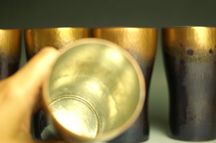 手作り銅器 タンブラー5客揃え 酒器【ビール】【逸品ギフト