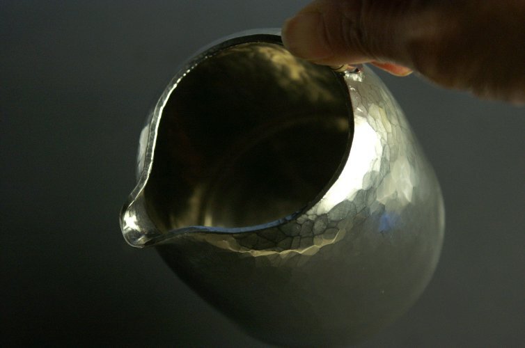 錫器 ちろり 平形 二合用 酒器 片口 手作り 錫製 【プレゼント 錫器 ちろり 平形 二合用 酒器 片口 手作り 錫製 【プレゼント