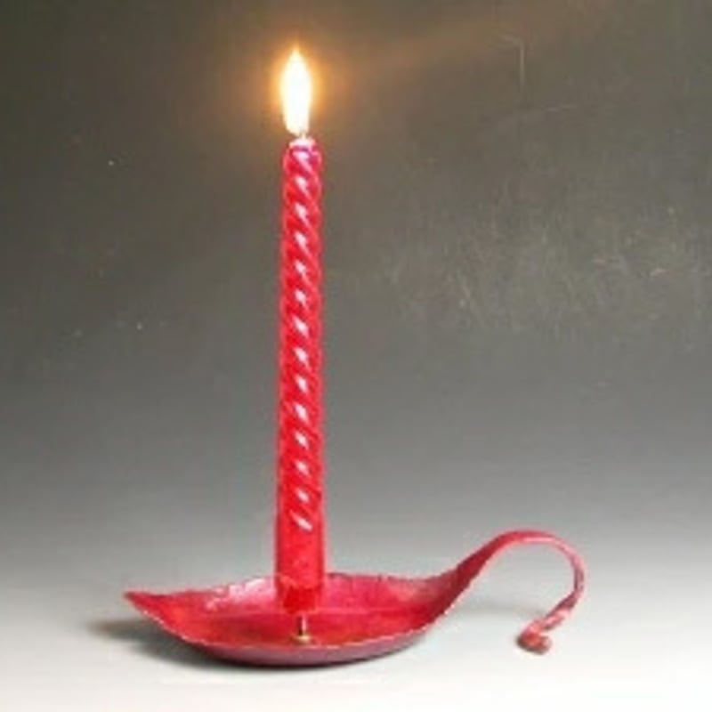 手作り銅器 燭台 紅木の葉手付 大 | 鎌倉清雅堂