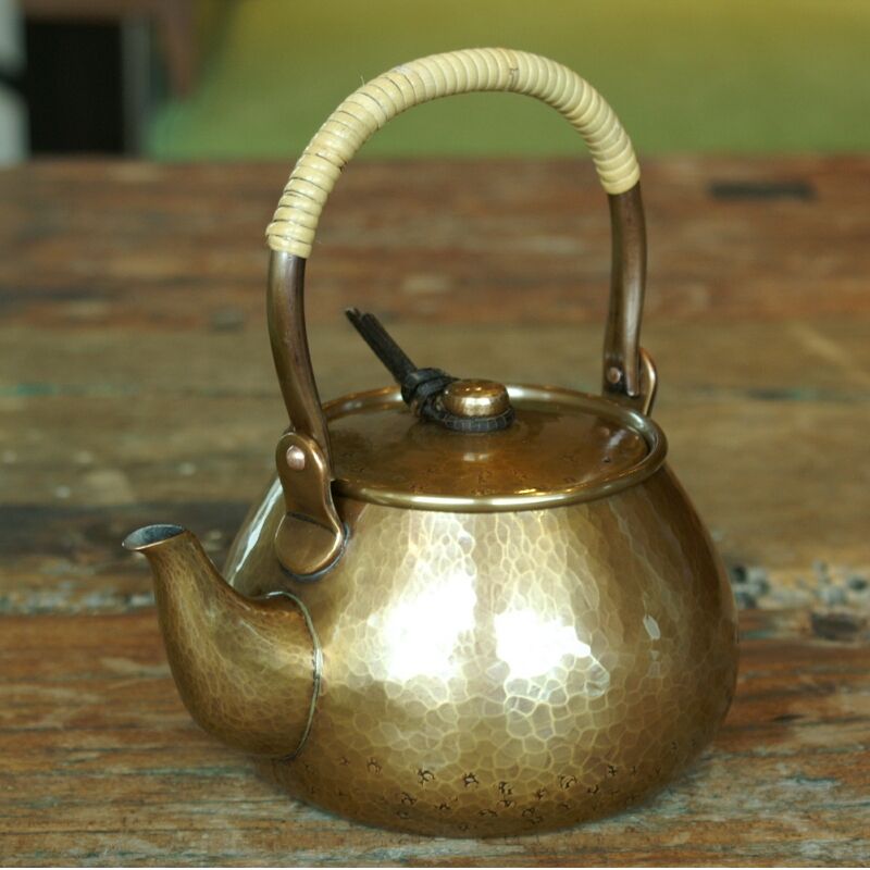 手作り銅器 急須 生地色丸形 茶器 | 鎌倉清雅堂
