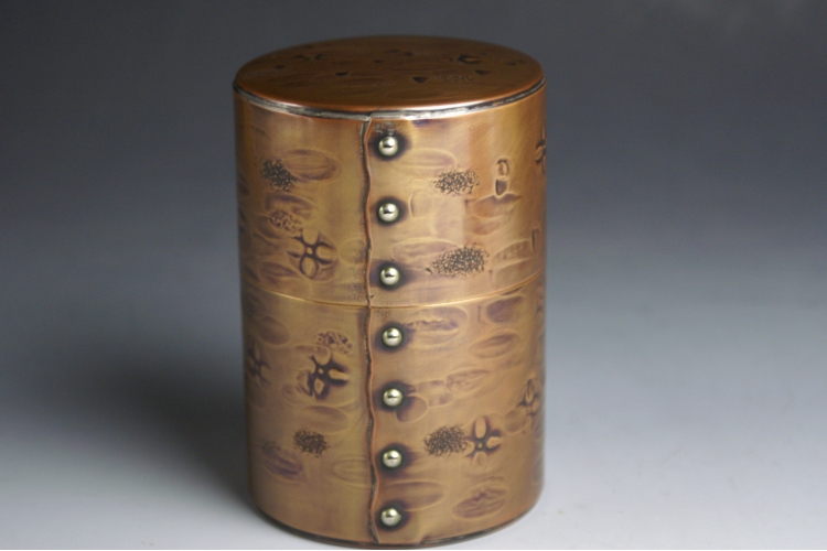 銅器 茶筒 物入れ 家庭 装飾品 工芸品 置物 fit=scale-down,w=1200